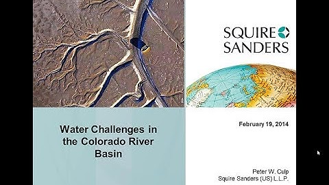 Peter Culp – Water Challenges in the Colorado River Basin